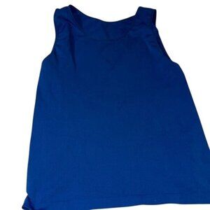 Blue Womens Sleeveless Tank Top Size L Lightweight Polyester Blend